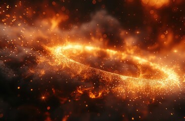 Wall Mural - Abstract Fiery Ring