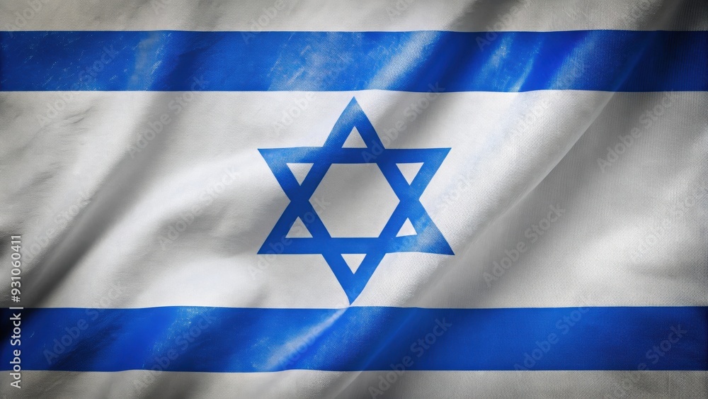 Flag Of Israel With Blue Star Of David On White Background Israel flag-of-israel-with-blue-star-of-david-on-white-background-israel