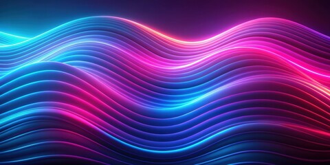Wall Mural - Abstract background with neon pink and blue waves , neon, pink, blue, waves, abstract, background, texture, vibrant, modern