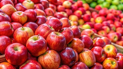 Sticker - Fresh red apples in bulk for sale at a market , red, apples, bulk, fresh, market, agriculture, healthy, fruit, organic