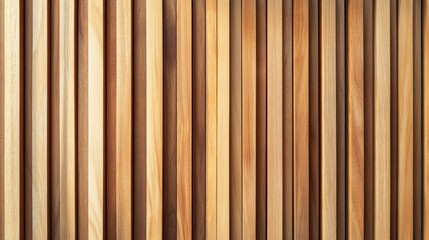 Wooden slats. Natural wood lath line arrange pattern texture background , ai