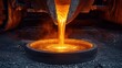 © Charoen - Abstract view of molten metal being poured into molds in a steel foundry, capturing the intensity of the process.