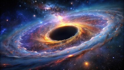 Wall Mural - A stunning image of a galaxy with a black hole in deep space, Galaxy, Black hole, Space, Deep, Exploration, Universe