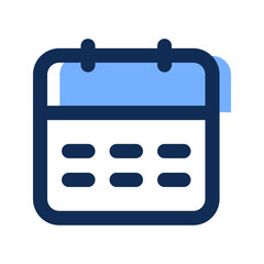 Canvas Print - calendar filled line icon