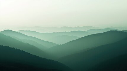 Wall Mural - Minimalist Green Gradient Wallpaper. A smooth gradient from light to dark green.