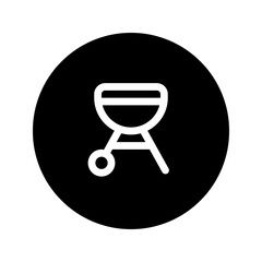 Poster - grill line circular icon