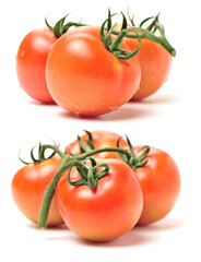 Wall Mural - fresh tomato isolated on white background