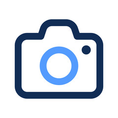 Canvas Print - camera outline color icon