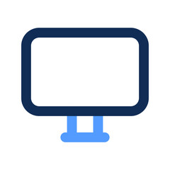 Poster - monitor outline color icon