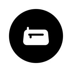 Poster - pencil case glyph circular icon