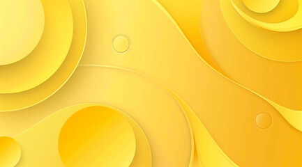 Wall Mural - abstract Yellow background, flat design,wave