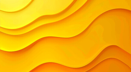 Sticker - abstract Yellow background, flat design,wave