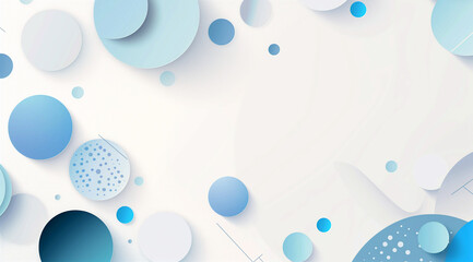 Sticker - blue background with circle,flat design