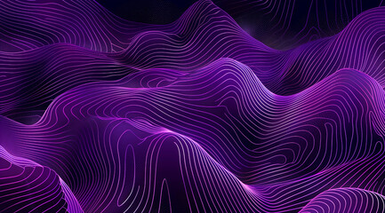 Wall Mural - Abstract background with purple wavy shapes and gradient