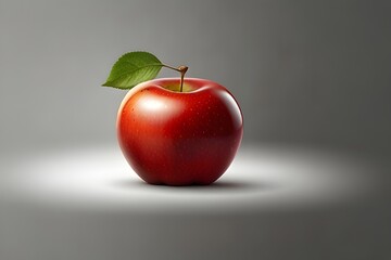 red apple on a black background