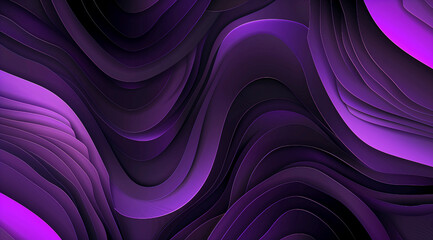 Wall Mural - purple abstract background with wavy shapes and gradient