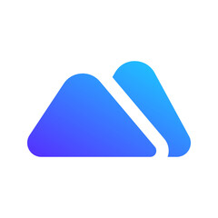 Poster - mountain gradient fill icon