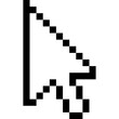 © Vector World - Arrow Cursor in Pixel Design Icon
