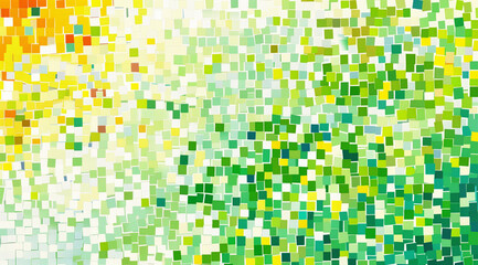 Sticker - abstract background with green squares mosaic ,wallpaper