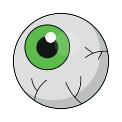 Wall Mural - Halloween Green Eyeball