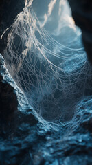spider web with dew