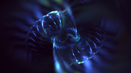 Wall Mural - 3D manual rendering abstract colorful fractal light background. Its not AI Generatd illustration.