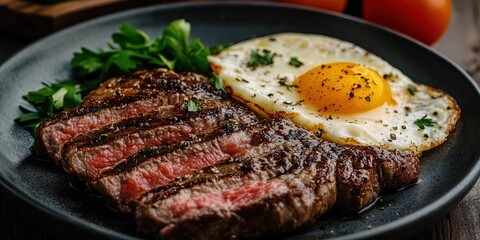 Wall Mural - steak aand eggs