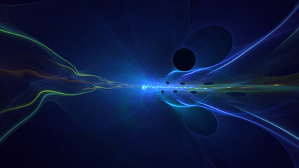 Wall Mural - 3D manual rendering abstract colorful fractal light background. Its not AI Generatd illustration.