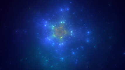 Wall Mural - 3D manual rendering abstract colorful fractal light background. Its not AI Generatd illustration.