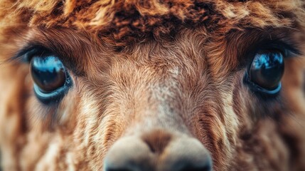 Close Up of an Alpaca's Eye