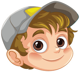 Poster - Smiling Boy with Cap