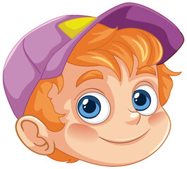 Poster - Smiling Boy with Purple Cap