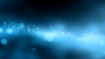 Sticker - A serene blue abstract background with glowing particles.