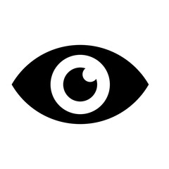 Wall Mural - show information eye vector flat icon