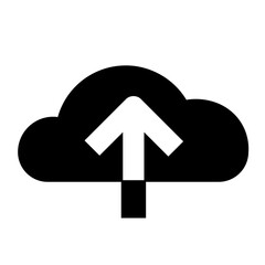 Wall Mural - upload to cloud vector icon with arrow