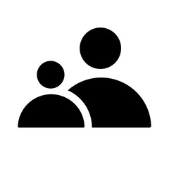 Wall Mural - parent and son vector flat icon