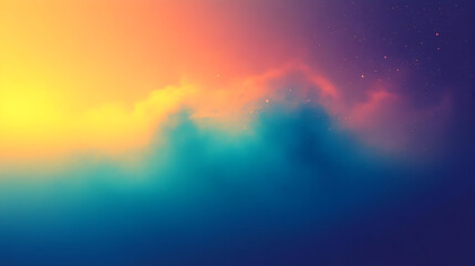 Canvas Print - A vibrant abstract representation of colorful clouds and light.