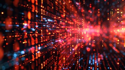 Technology computer network cyber crime security hacker virus programming abstract binary codes and symbols digital background