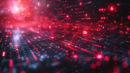 Technology computer network cyber crime security hacker virus programming abstract binary codes and symbols digital background