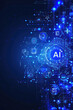 © Agnieszka - Dark Blue AI Circuit Background