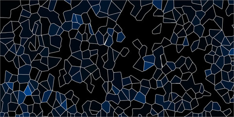 Sticker - 3D broken glass quartz vonoroi diagram vector background.Papercut geometric mosaic tiles pattern background. Broken Stained-Glass Background with lines. 