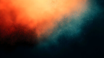 Poster - Abstract colorful background with orange and blue hues.