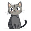 © Gummyz - vector graphic of a cute grey cat