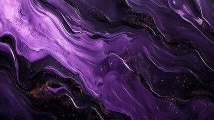 Wall Mural - Illustration abstract purple and black color with acid texture background