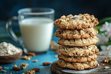 Wall Mural - Homemade chocolate chip cookies