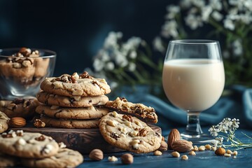 Wall Mural - Homemade chocolate chip cookies