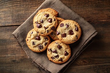 Wall Mural - The best recipe for double chocolate chip cookies must obviously include extra doses of chocolate.