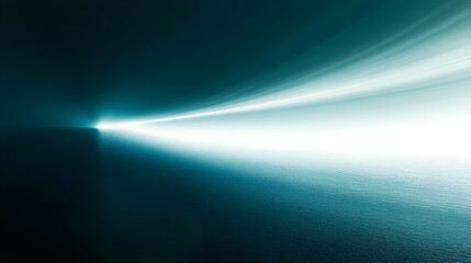 Poster - Abstract light projection over a tranquil water surface.