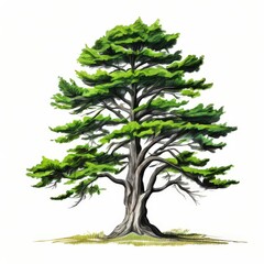 the AI Image Generator, Tree isolate on white background