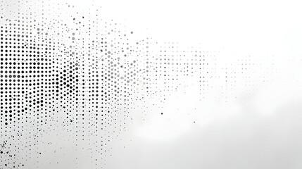 Wall Mural - Abstract pattern of dots fading into a white background.